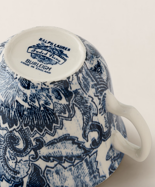 Set of two cups and two saucers from the Faded Peony collection by Ralph Lauren