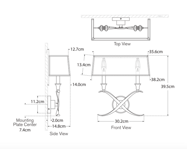 Cross Bouillotte Large wall lamp by E.F. Champan Visual Comfort brand