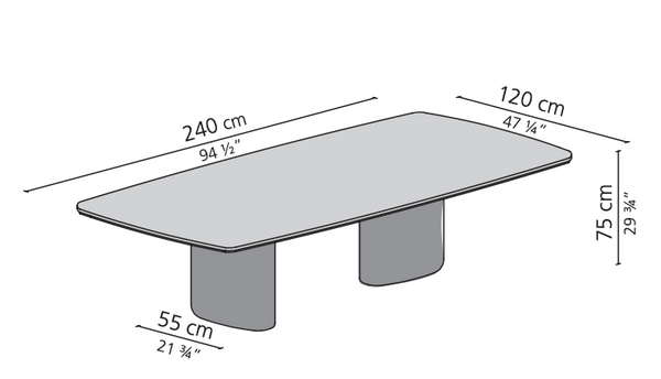 Tangeri 240 table by Casamilano