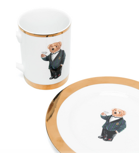 Ralph Lauren Home porcelain cup and plate set, from the Thompson collection