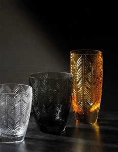 Missoni Home champagne glass, from the Zig Zag Ambra collection