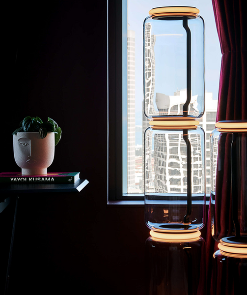 Cylinder Big Base floor lamp by Flos