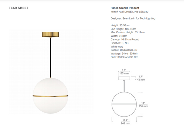 Lampa wisząca Sean Lavin Hanea Grande marki Visual Comfort