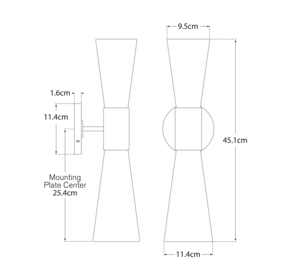 Clarkson Medium wall lamp by Aerin