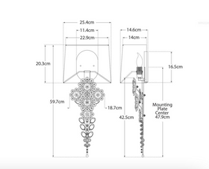 Claret Tail wall lamp by Aerin 