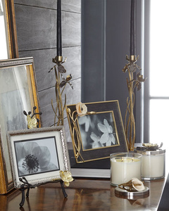 Set of two candle holders by Michael Aram, from the Black Iris collection