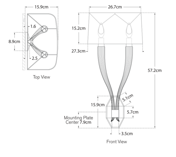 Ruhlmann Double Chapman & Myers wall lamp by Visual Comfort