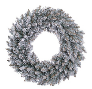 Christmas wreath with snow-covered branches