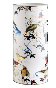 Large Roberto Cavalli Home vase, from the Garden's Birds collection