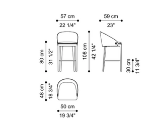 Rio bar stool by Gianfranco Ferré Home