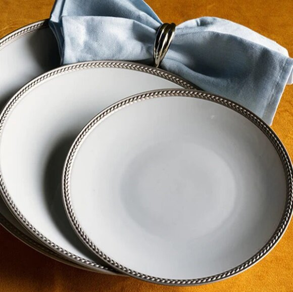 L'Objet bread & butter plate, from the Neptune Gold Fillet collection