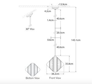 Copper Coast 15’ pendant lamp by Waterford