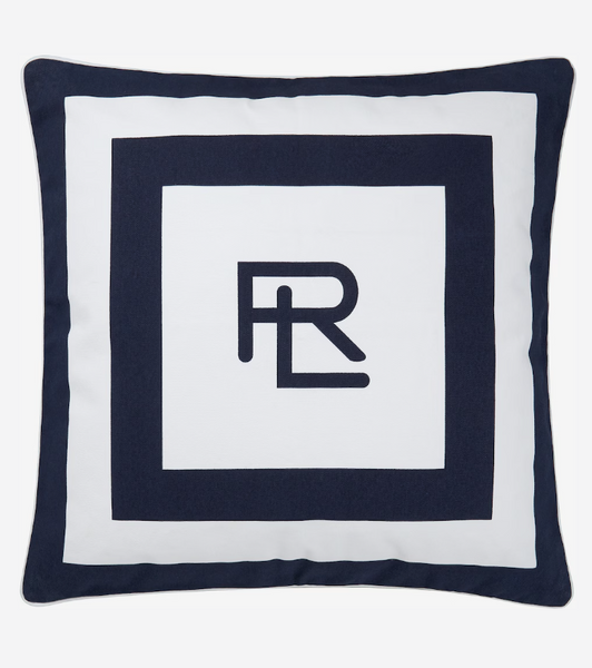 Ralph Lauren Home's Holton Navy White decorative cushion