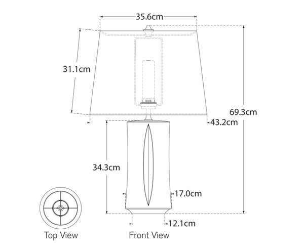Alberto 17" cordless table lamp by Julie Neill