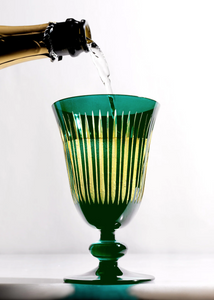 Set of four L'Objet wine glasses from the Prism collection