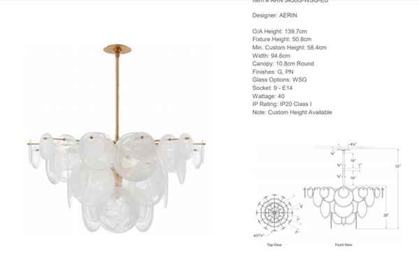 Żyrandol Aerin Loire Large marki Visual Comfort