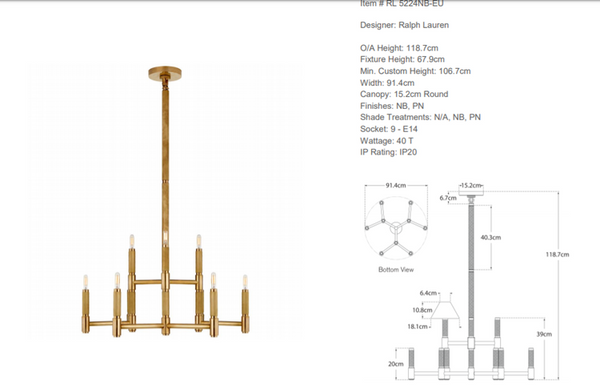 Ralph Lauren Home Barrett Medium Chandelier