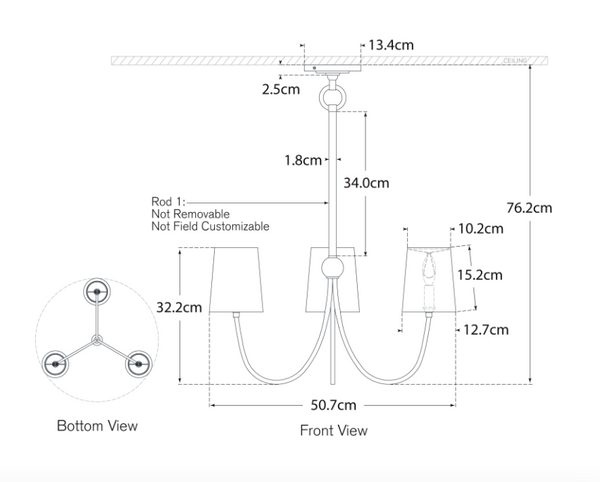 Żyrandol Reed Small Thomas O'Brien