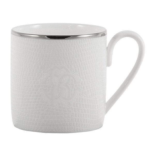 Roberto Cavalli Home coffee cup, from the Lizzard (Platin) collection