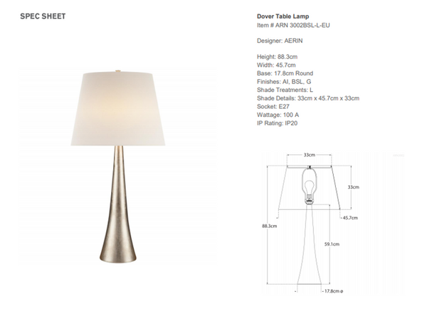 Lampa stołowa Aerin Dover marki Visual Comfort