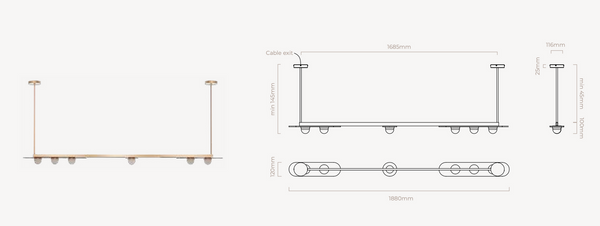 Modulo Vertical pendant lamp by CTO Lighting