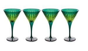 L'Objet Prism Martini Glasses - Green (Set of 4)