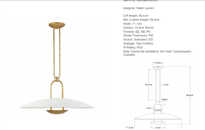 Ralph Lauren Home Cara Medium Pendant Lamp