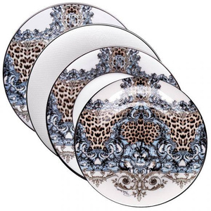 Set of six Roberto Cavalli Home dessert plates, from the Palazzo Pitti collection