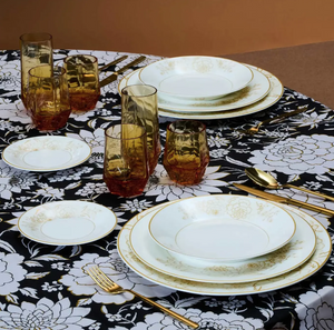 Set of six fruit bowls from the Roberto Cavalli Home Blooming Roses collection