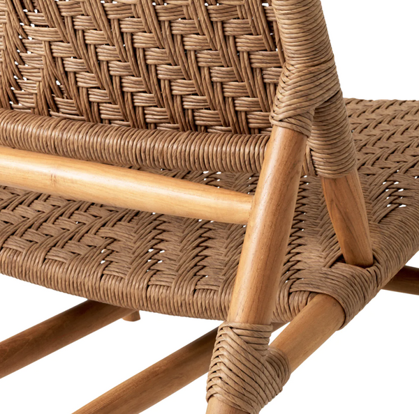 Laroc garden chair and footstool by Eichholtz