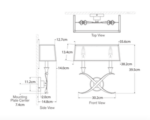 Cross Bouillotte Large wall lamp by Chapman & Myers Visual Comfort brand