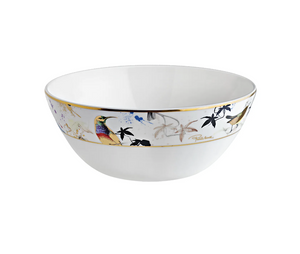 Set of six Roberto Cavalli Home soup bowls from the Garden's Birds collection