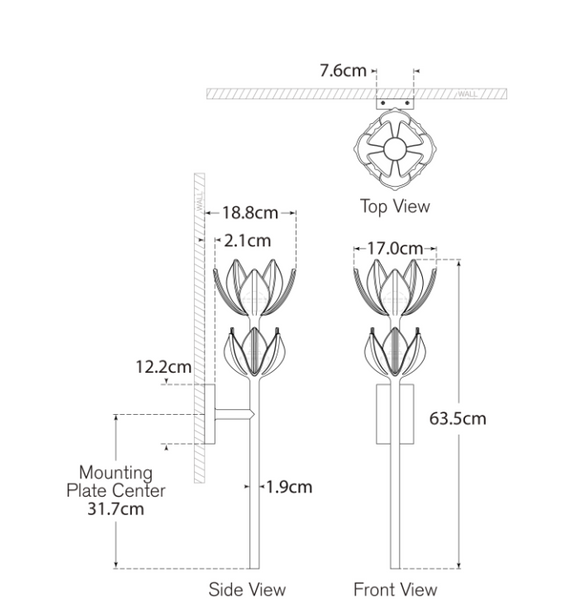 Kinkiet Alberto Large Two Tier projektu Julie Neill marki Visual Comfort