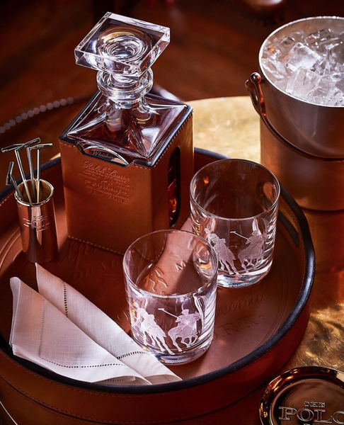 Set of two Ralph Lauren Home crystal glasses, Garrett