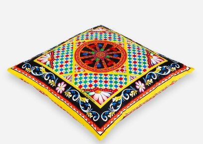 Dolce&Gabbana cotton cushion, Carretto Siciliano