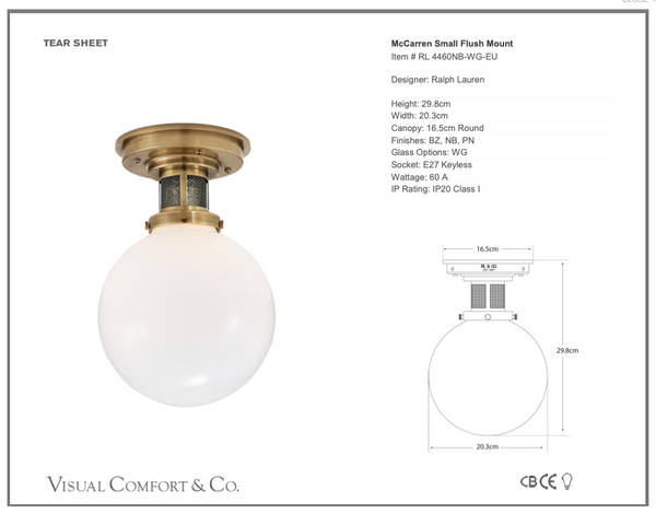 McCarren Small Flush Mount