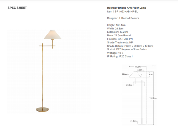 Floor lamp J. Randall Powers Hackney
