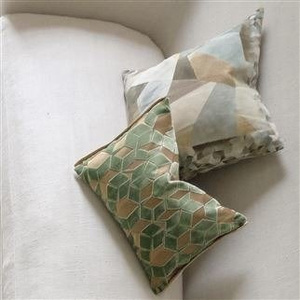 Designers Guild Geo Moderne Pewter decorative pillow