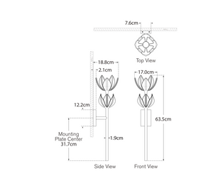 Kinkiet Alberto Large Two Tier projektu Julie Neill marki Visual Comfort