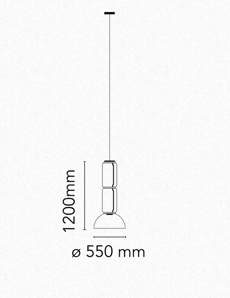 Noctambule 2 Low Cylinder Bowl pendant lamp by Flos