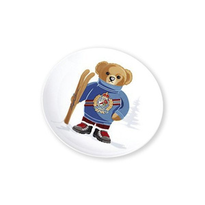 Haven Ski Bear Ralph Lauren Home dessert plate, from the Polo Bear collection