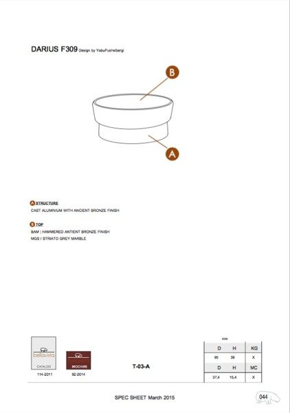 Stolik kawowy Bellavista Collection Darius F309