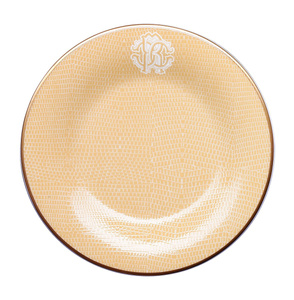 Zestaw sześciu talerzy deserowy Roberto Cavalli Home, z kolekcji Lizzard (Gold)