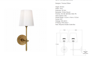 Thomas O'Brien Bryant wall lamp 