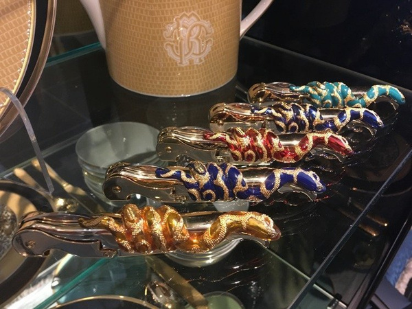 Korkociąg do wina Roberto Cavalli Home Snake (Ivory)