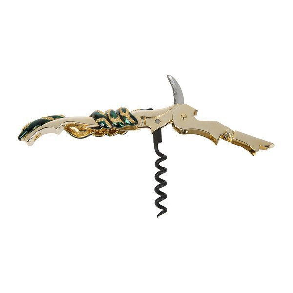 Korkociąg do wina Roberto Cavalli Home Snake Light Green
