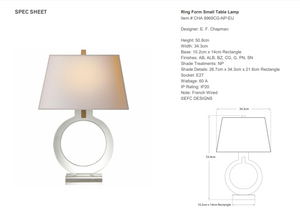 E.F Chapman Ring table lamp