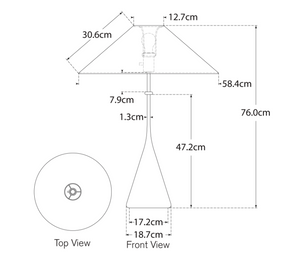 Lampa stołowa Zealous 30" Kelly Wearstler