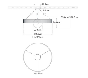 Żyrandol Arena 42" projektu Windsor Smith