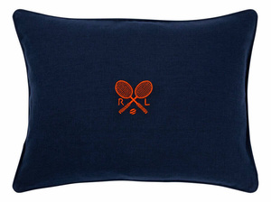 Ashby Navy decorative pillow by Ralph Lauren Home, from the Summer Hill collection 